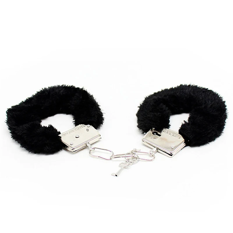 Металлические пушистые секс наручники кожаный воротник для взрослых игр БДСМ