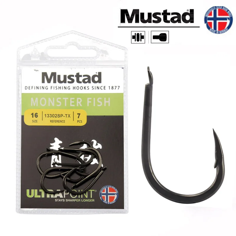 Рыболовные крючки Mustad крючок с бородкой из высокоуглеродистой стали толстая