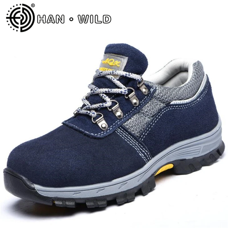 

Autumn Winter Men Work Shoes Anti-smashing Piercing Safety Boots Labor Insurance Men Ankle Boots Genuine Leather Men Sneakers