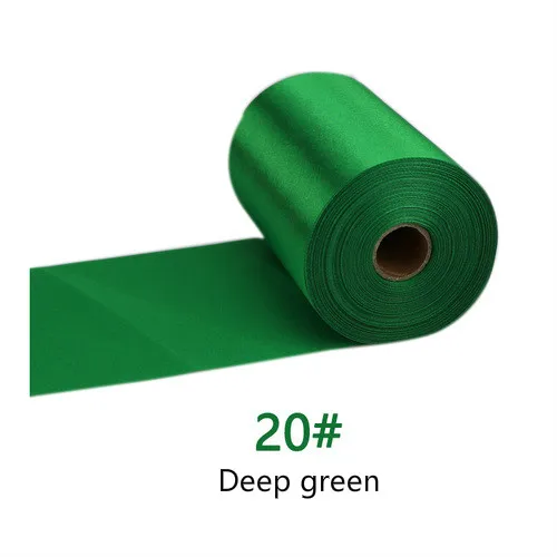 20-Deep green 25 метров/рулон 8 см/10 см/15 см в ширину шампанского атласная лента полиэстер лента для свадебного стула/автомобиля/вечерние украшения Ручное шитье DIY - Цвет: 20-Deep green