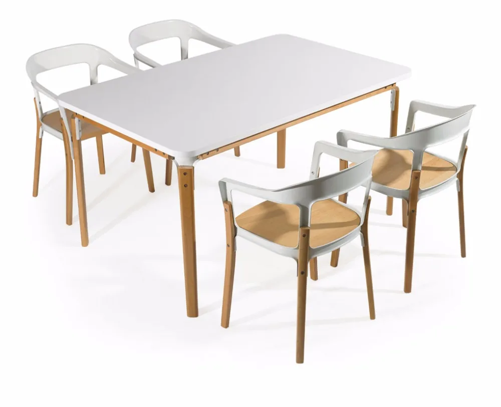 Современный дизайн модный стул из стали и дерева классический современный