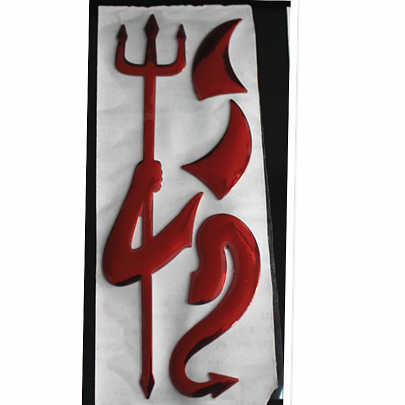 3D хром дьявол в наклейки для автомобиля логотип украшения на заказ демон 4 шт. VW Polo