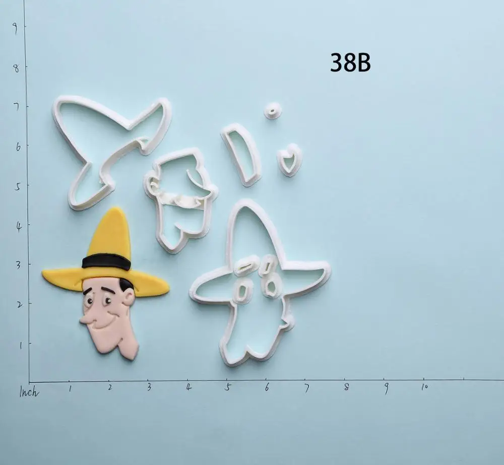 38B 2 inch Знаменитый фильм курьезный Джордж формочка для печенья набор на заказ 3D напечатанный помадкой нож для кексов инструменты для украшения тортов формы для тортов - Цвет: 38B 2 inch