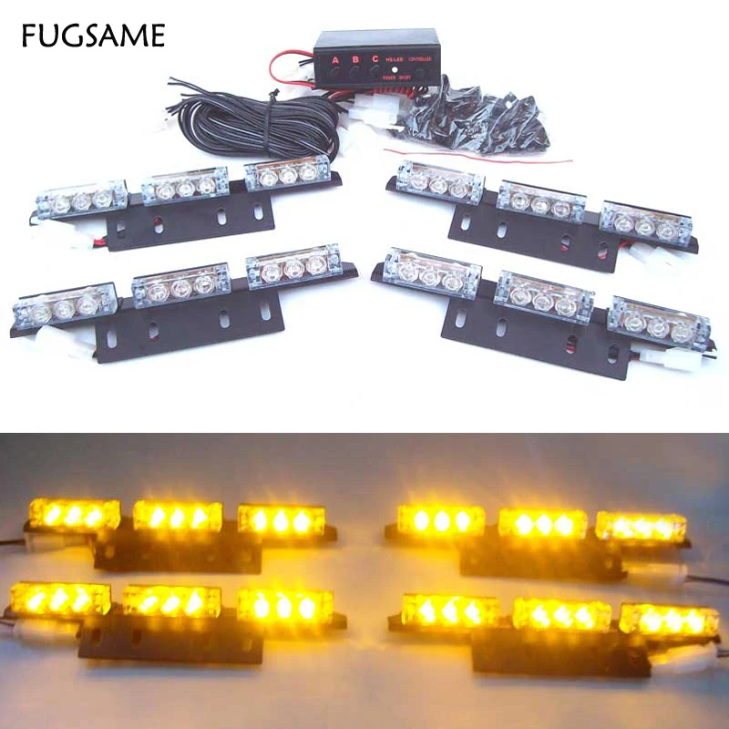 Автомобильный Стробоскоп FUGSAME 36 светодиодов для передней решетки/деки 12 В