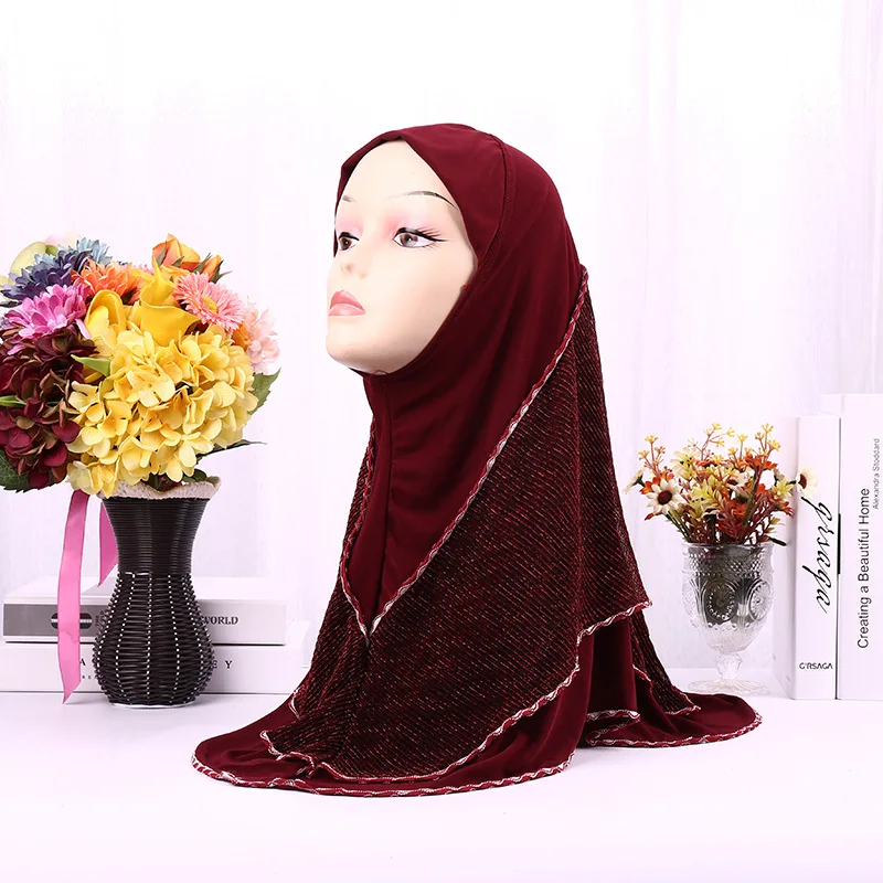RASINISILK 2018 New Women's Cotton Muslim Headscarf Personality Fashion Lslamic Neck Wearing Hat Stitching #6-9-1 | Тематическая