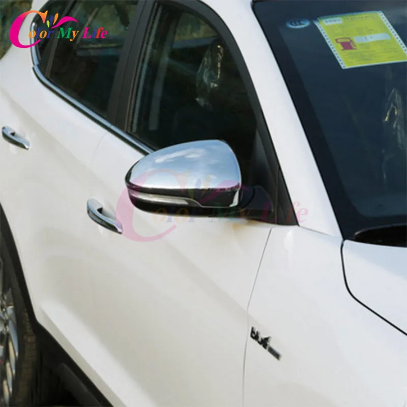 2 шт./компл. ABS хромированные Зеркало заднего вида Защитная крышка наклейка на