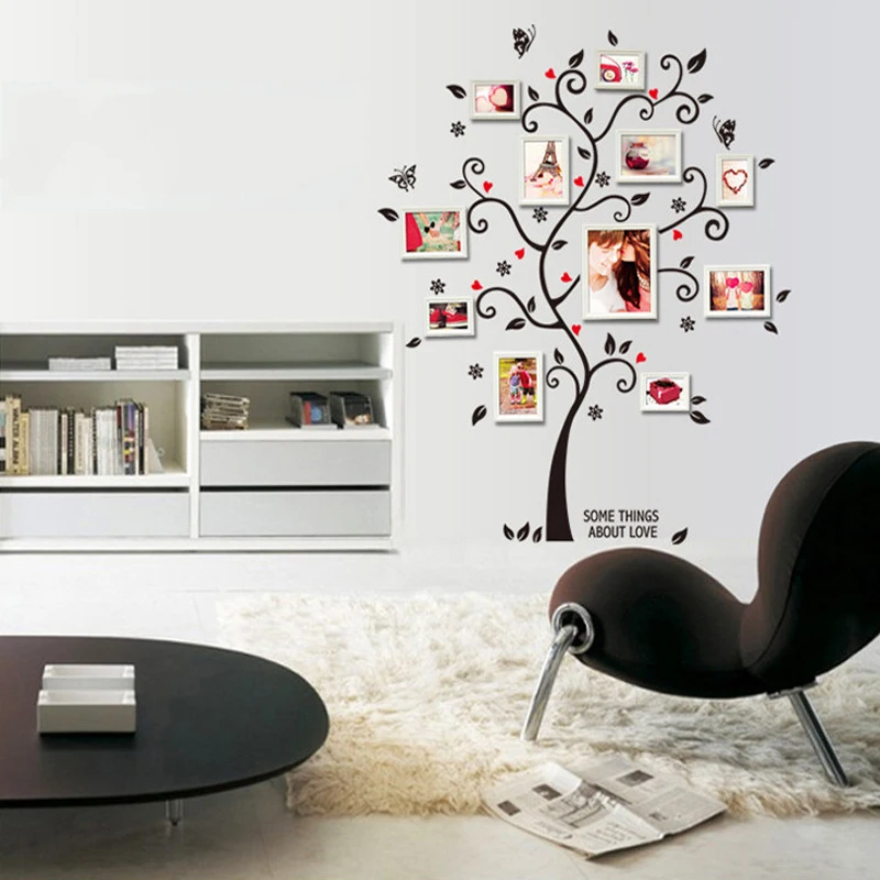 Декор для фоторамки комнаты наклейка на стену с изображением семейного дерева