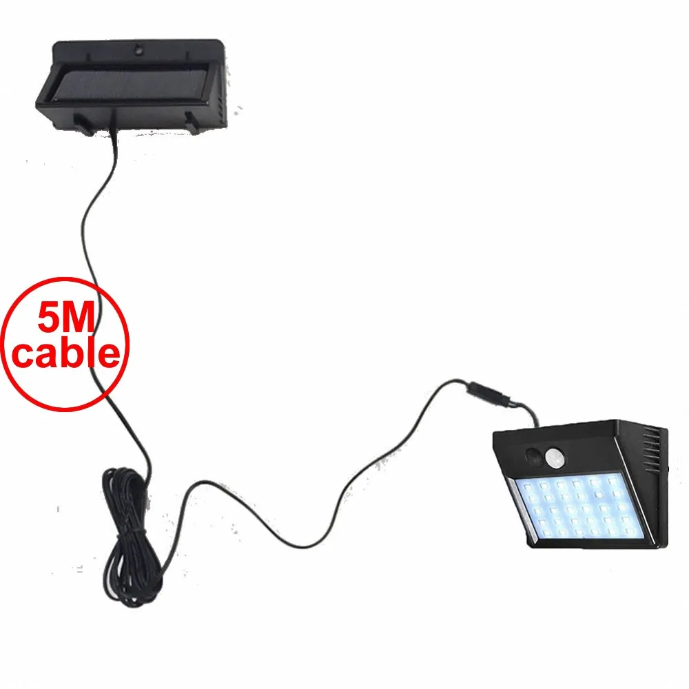 Светодиодный светильник на солнечной батарее 30 светодиодов с разделенной