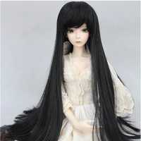 hot sale black long 13 14 16 bjd hair sd doll wig msd bjd sd dod