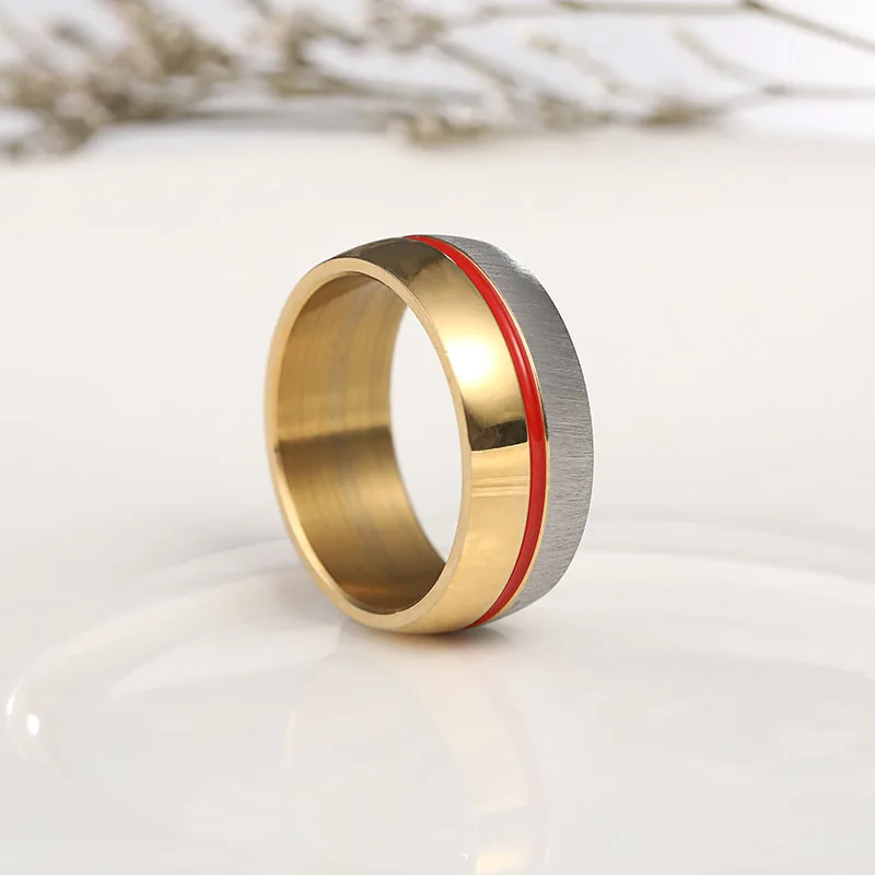 Мужское и женское двухцветное кольцо из сплава ювелирное изделие КАПЛЕВИДНАЯ