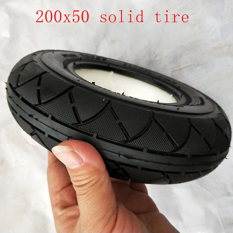 Super quality Solid Tubeless Tire 200 x 50(8x2) solid/foam filled tire 200*50 for Razor E100 E125 E200 Scooter 200*50 tyre