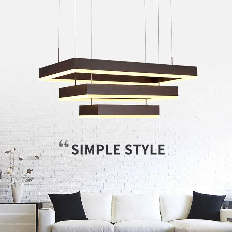 

Minimalism Modern LED Pendant Lamp Living Room Bedroom Kitchen Island Dining Room Study Office Brown Pendant Lighting Fixture