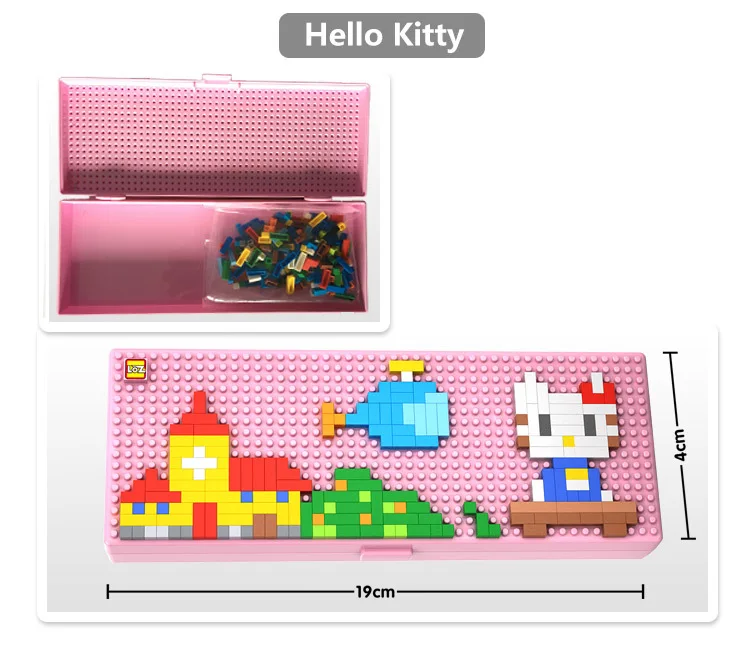 LOZ Bloc De Diamant Chat Blanc Mignon Crayon Cas Stockage Papeterie Boite Pixel Batiment Jouet DIY Cadeau Etudiant | Игрушки и хобби