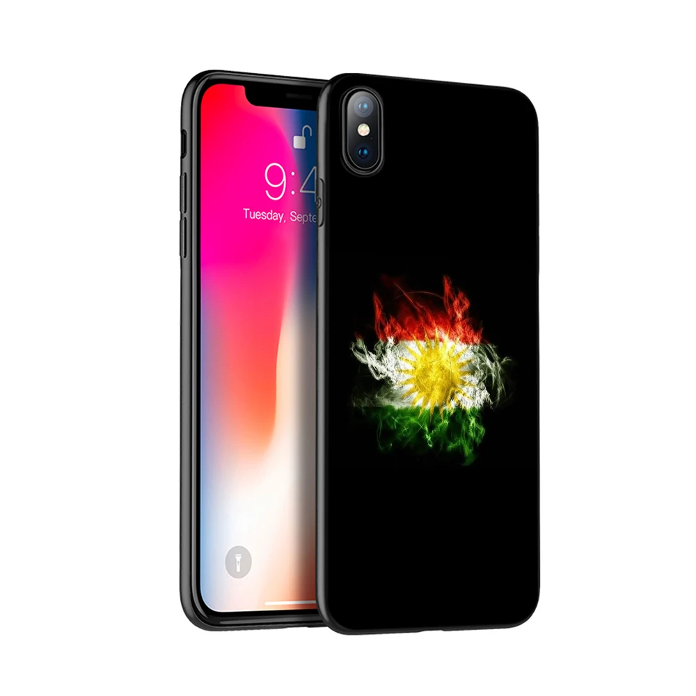 Черный чехол из ТПУ для iphone 5 5s se 6 6s 7 8 plus x 10 силиконовый XR XS 11 pro MAX kurdistan Curdistan