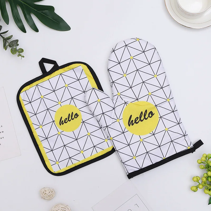 1 пара формы для выпечки высокого класса милый кактус нордическая кухня приготовления Микроволновая печь перчатки выпечки барбекю Прихватки прихватки