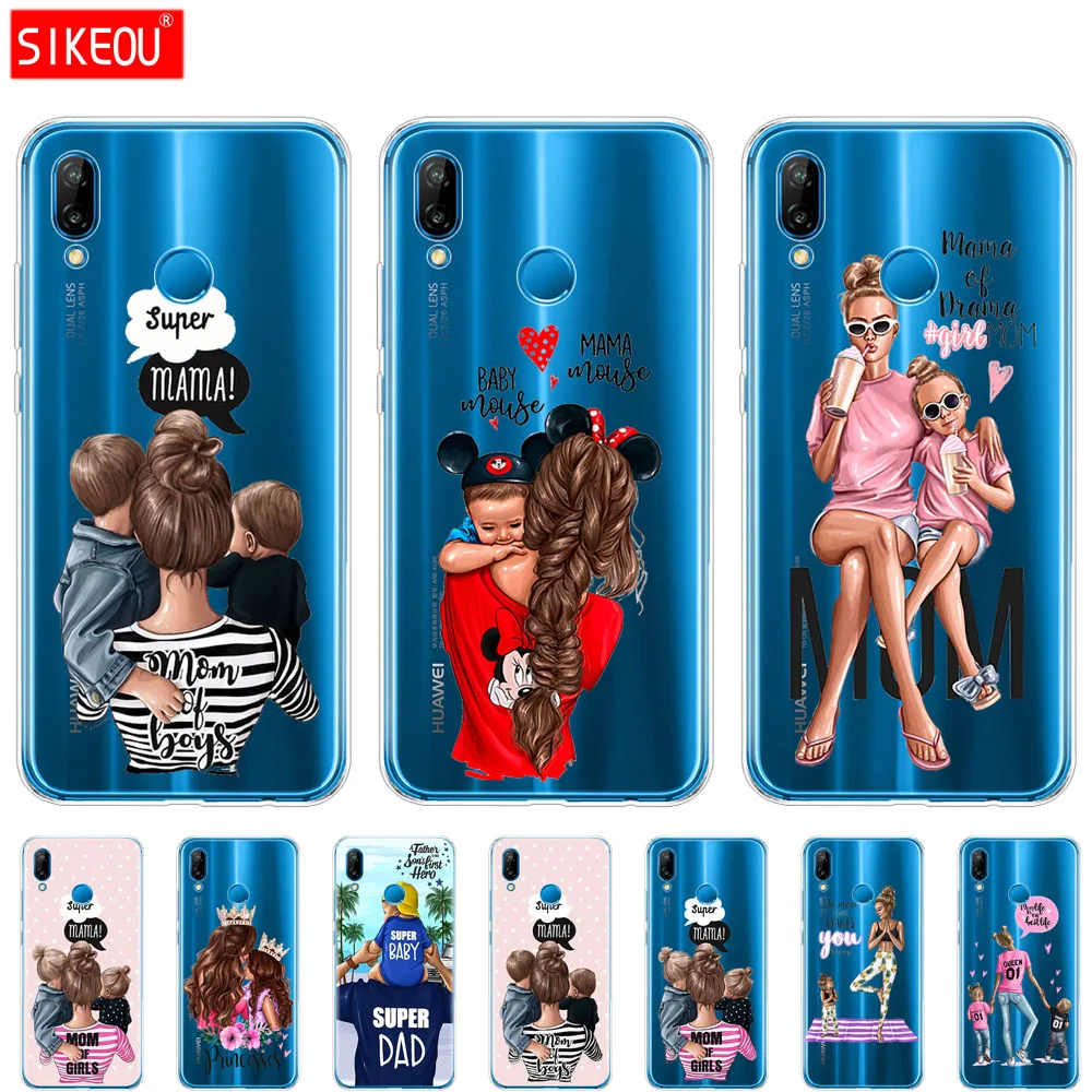 Чехол для Huawei P20 P7 P8 P9 P10 Lite Plus Pro 2017 P Smart Case силиконовый чехол телефона funda Baby mom Girl and