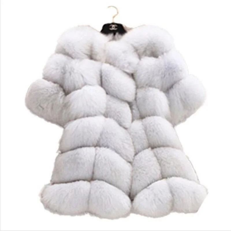 Шуба женская с коротким рукавом имитация искусственного меха Размер 6XL 2019|fur coats