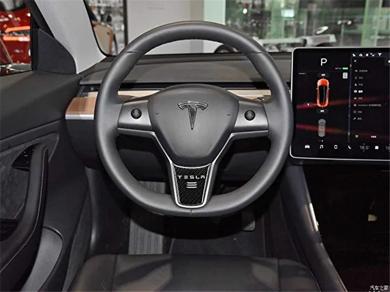 Накладка на руль для салона автомобиля украшение из углеродного волокна