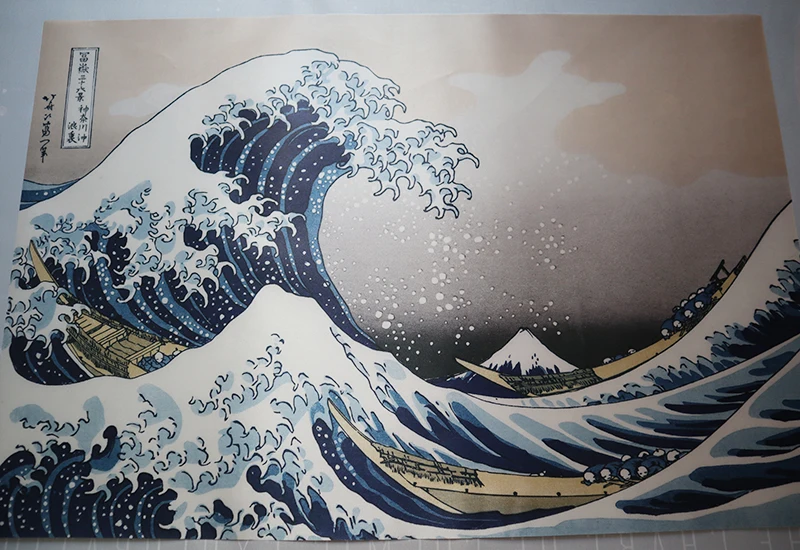 FOOCAME Katsushika Hokusai большая волна канагава Шелковые Плакаты художественные принты живопись декоративные картины украшения гостиной