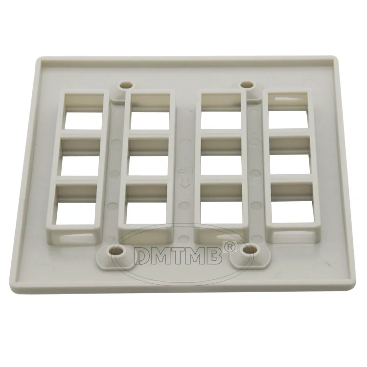 Настенная плита keystone с 12 портами 120X120 мм и серого цвета|wall plate|keystone wall platekeystone |
