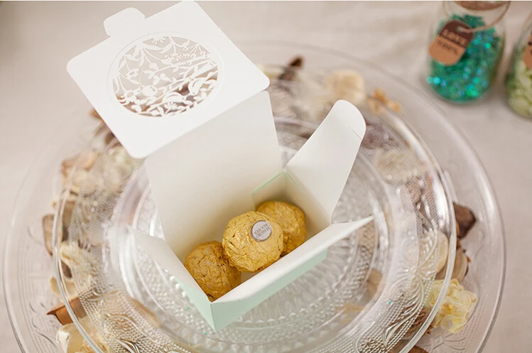 Зеленый цвет Свадебный держатель кубовидной карты Бумага пользу Коробки|boxed baby