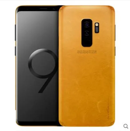 Для samsung galaxy s9 чехол из натуральной кожи. Вставить 360 градусов кожаная наклейка для samsung galaxy s9 плюс Чехол, Fundas sitcker