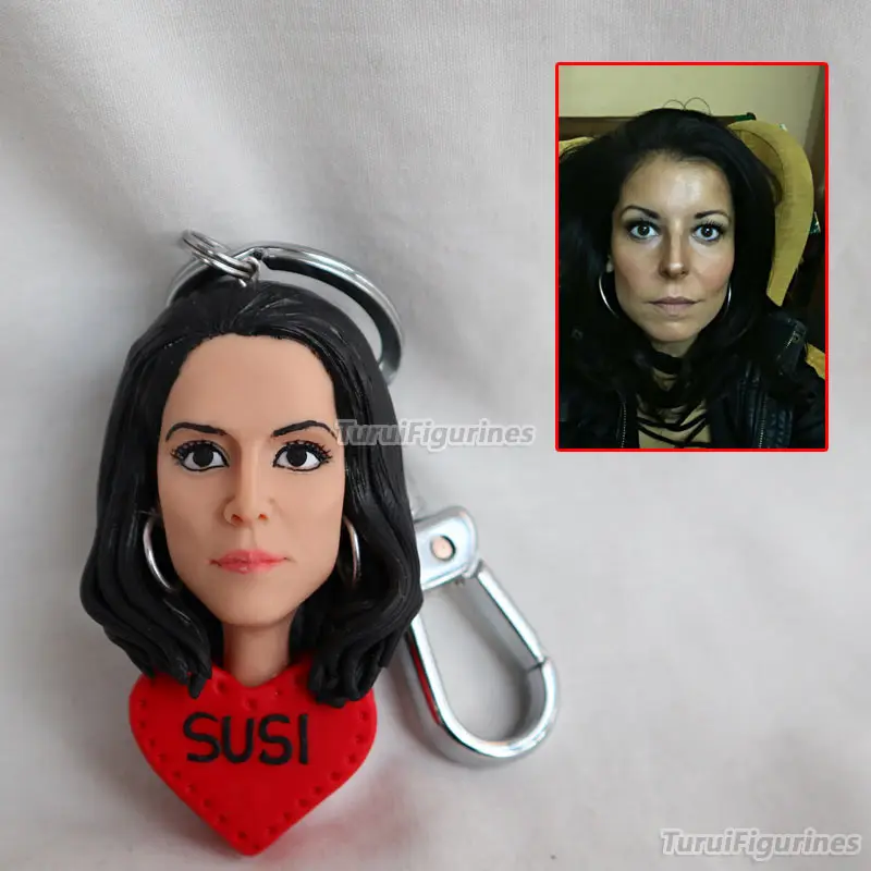 

wedding Toys Personalized Custom Polymer Clay Figurine bobblehead doll pet key ring car keychain holder personalized gift