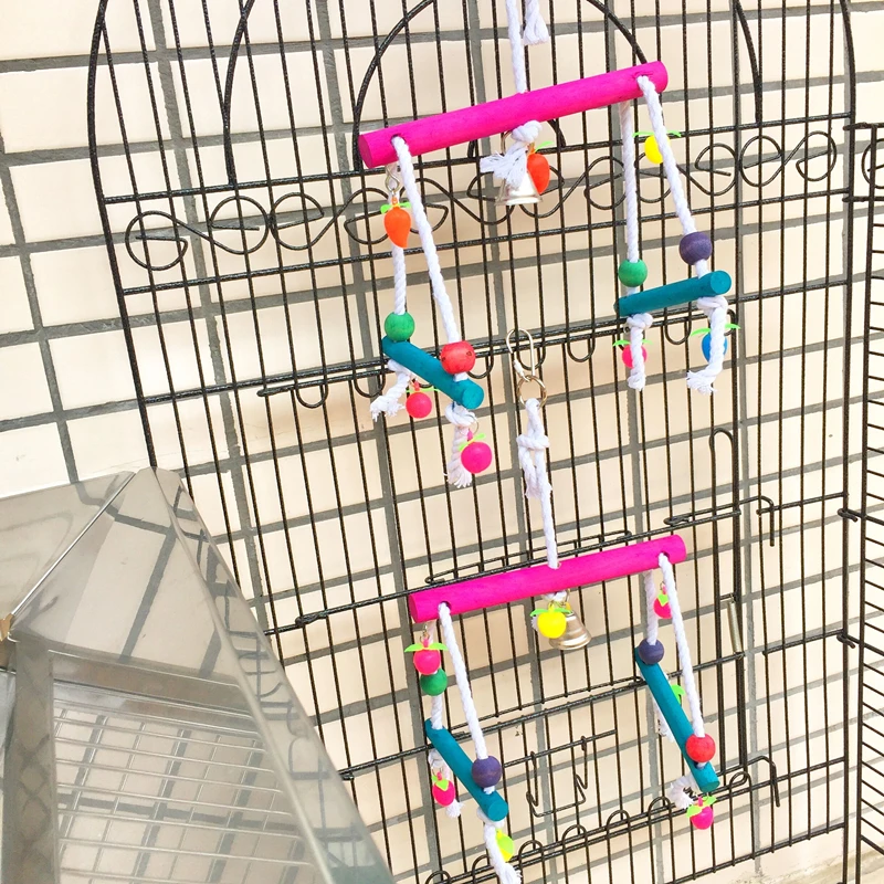 10 &quotРучной Работы Красочные Птицы Игрушки Жевательная Висит Попугай Cockatiel Баджи