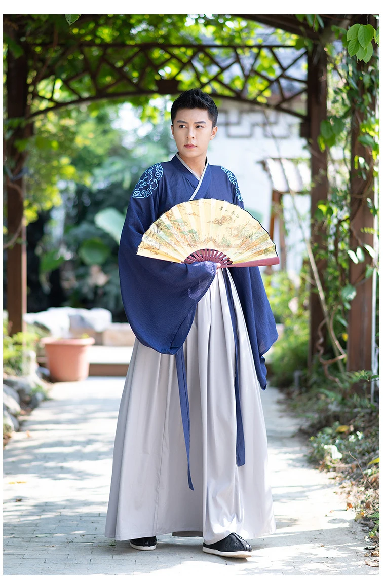 Hanfu мужские китайские танцевальные костюмы hmong одежда Китайский традиционный мужской костюм