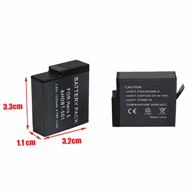Для Hero 5 6 7 8 аккумулятор + Двойной Type-C зарядное устройство для 2018 Двойная зарядка