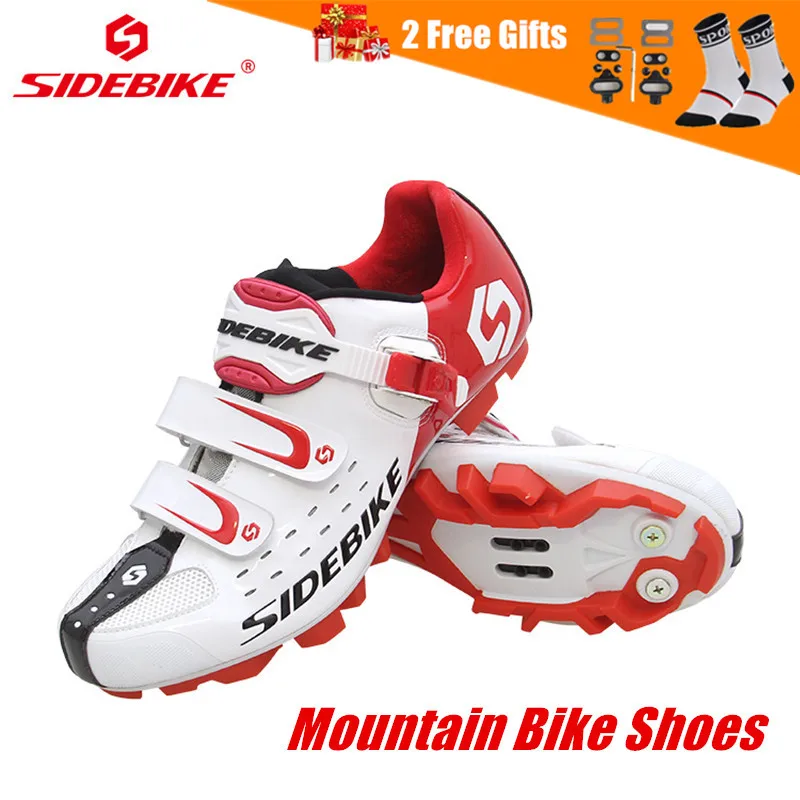Mountain Bike Shoes SIDEBIKE/Мужская обувь для горного велосипеда; обувь для велоспорта; обувь для горного велосипеда; дышащая износостойкая обувь; самоблокирующиеся велосипедные кроссовки; цвет белый - Цвет: Mountain Bike Shoes