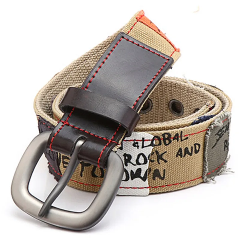 2017 Weave canvas belt men military workout Casual Jeans Brand Belt Young student needle Buckle-Belt Male Tactical waist | Аксессуары