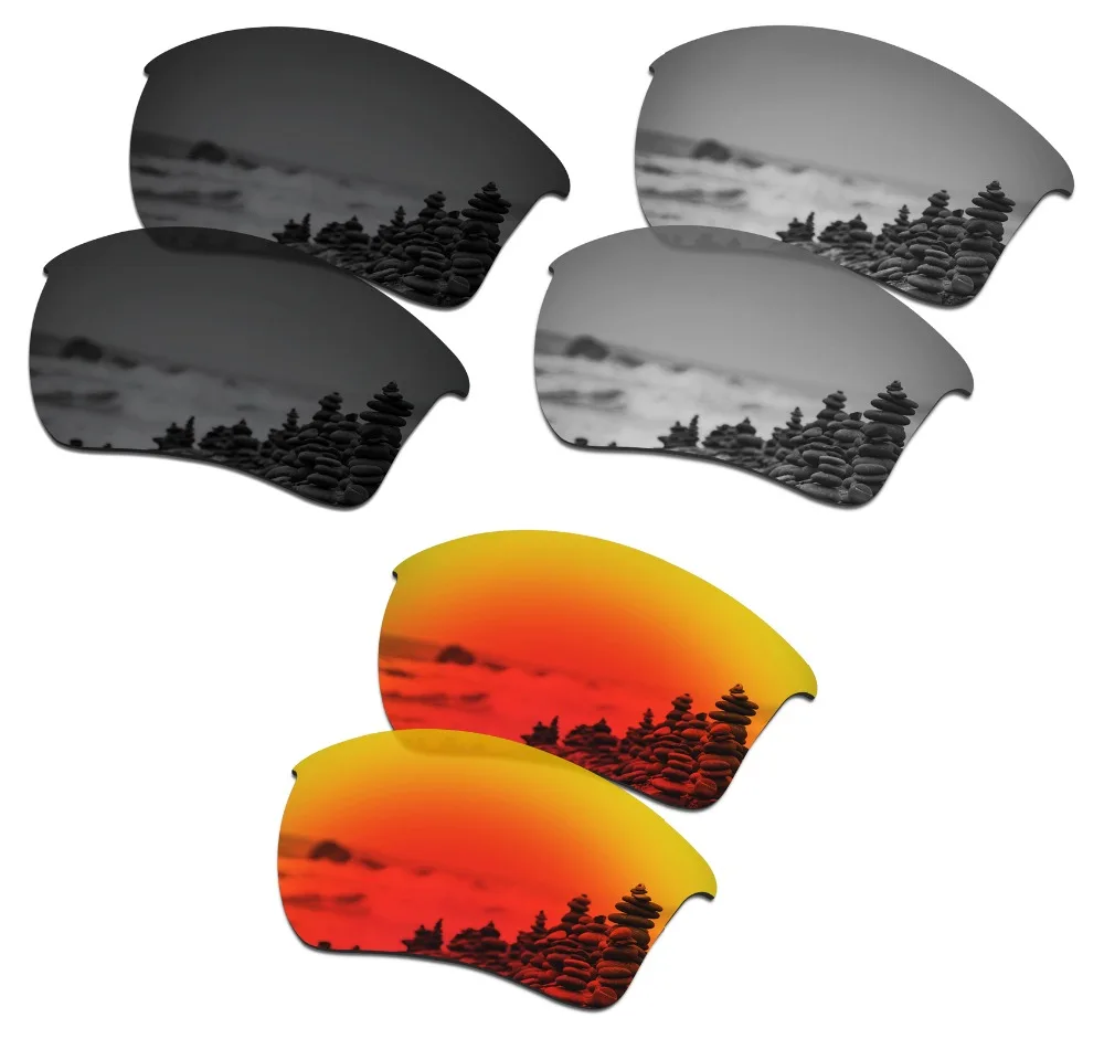 Сменные линзы SmartVLT для поляризационных солнцезащитных очков Oakley Half Jacket 2 0 черные