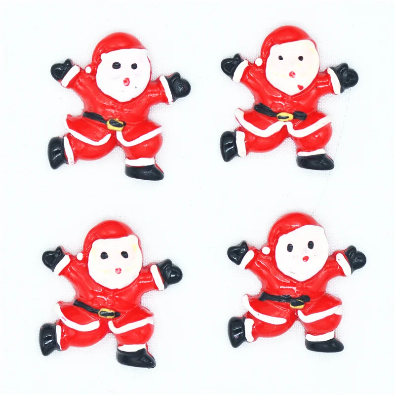 

22mm 10pcs/lot Resin Cute Christmas Red Dancing Santa Claus Cabochon|Resin Christmas Miniatures|Hair Bow Center Miniatures