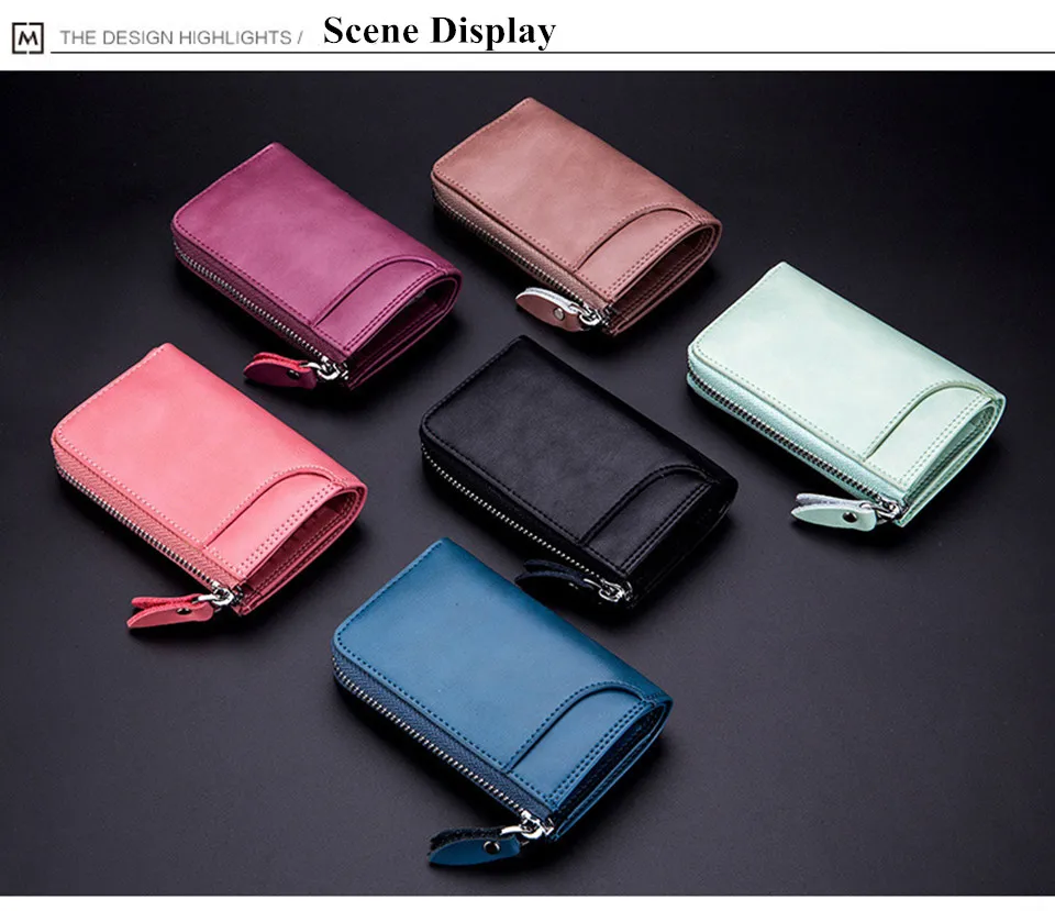 SOUTH GOOSE Genuine Leather Key Wallet Men& Women Multi-functional Organizer Wallet Car Key Case With Card Holder Coin Purses