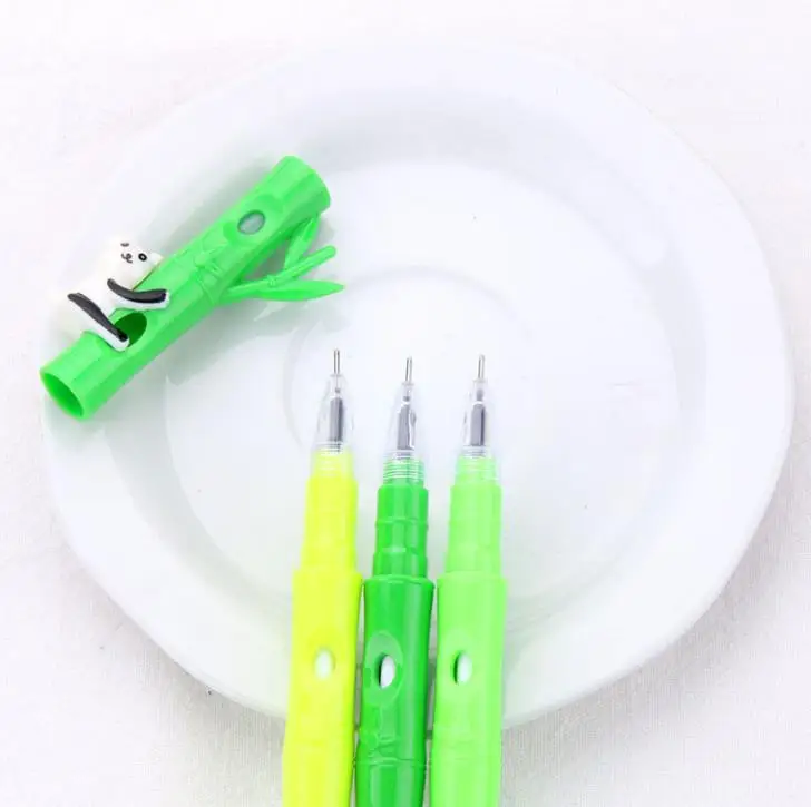 3 шт./компл. Kawaii Animal Panda Bamboo Plastic Gel черные чернила для ручек нейтральная ручка