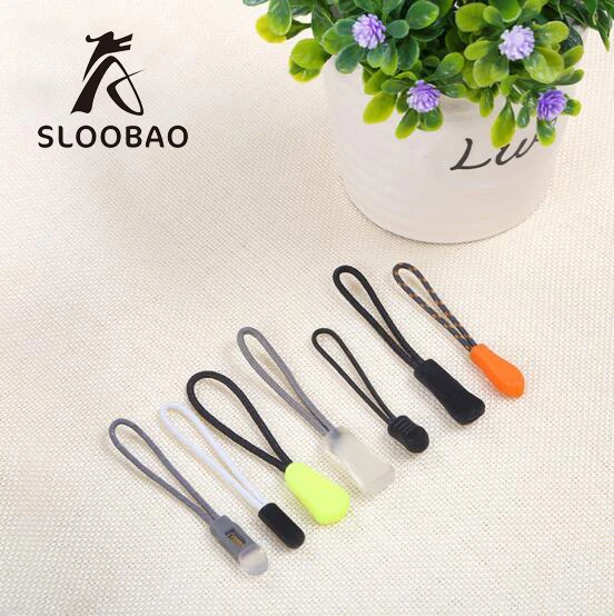 

1000pcs/pack Outdoor camping Backpack No slip Zipper Pull Fit Rope Tag Fixer Zip Cord Bag Suitcase Clothes Accessory for h