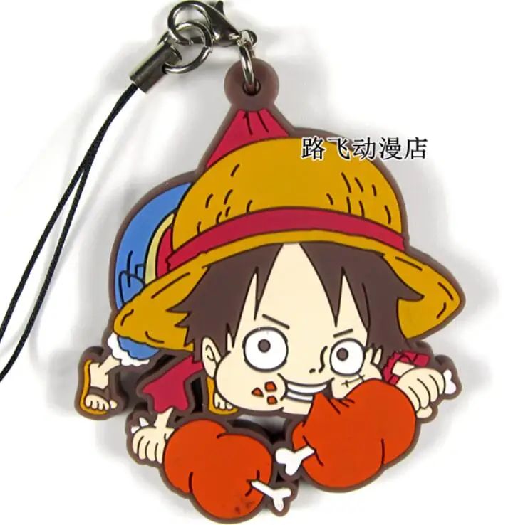 7 Новое поступление, один кусок, Luffy Ace Nami Sabo Боа Хэнкок Зоро Чоппер Трафальгар Ло японское аниме резиновый брелок на ремешке D165 - Цвет: 7
