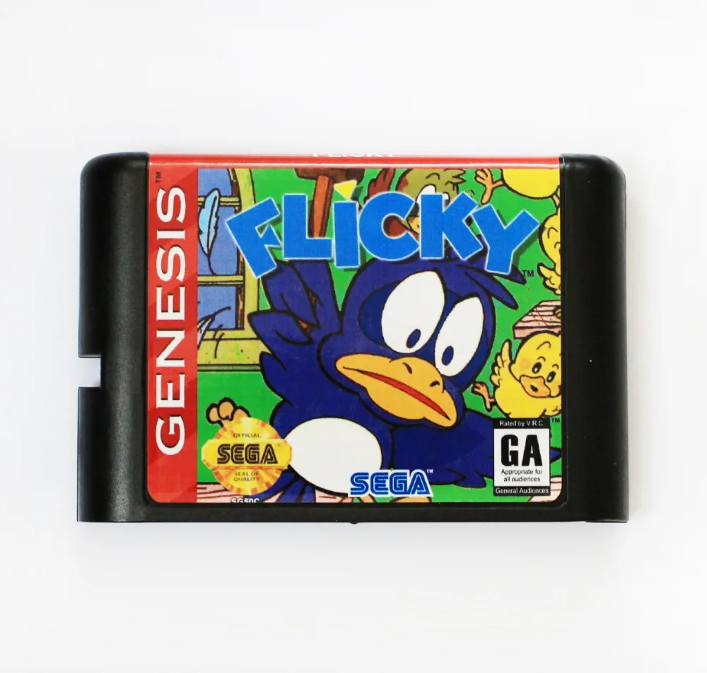 Flicky 16 бит MD карточная игра для Sega игры SEGA Mega Drive Genesis|Картриджи| |