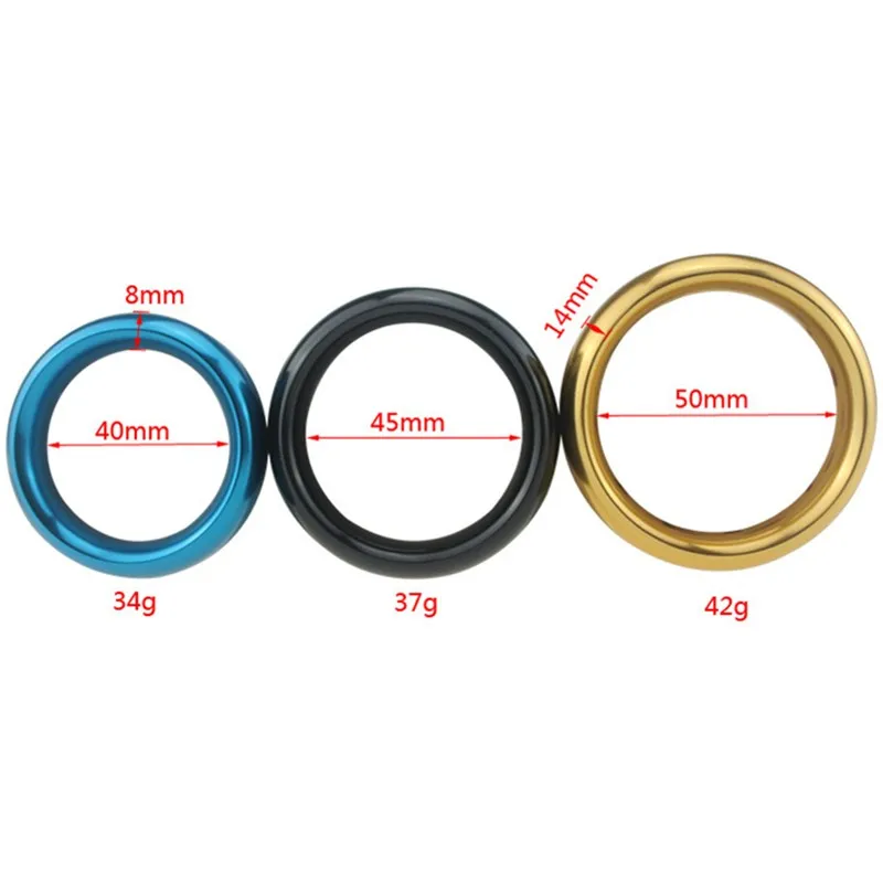 Металлические алюминиевые Кольца для пениса мужские с задержкой эякуляции