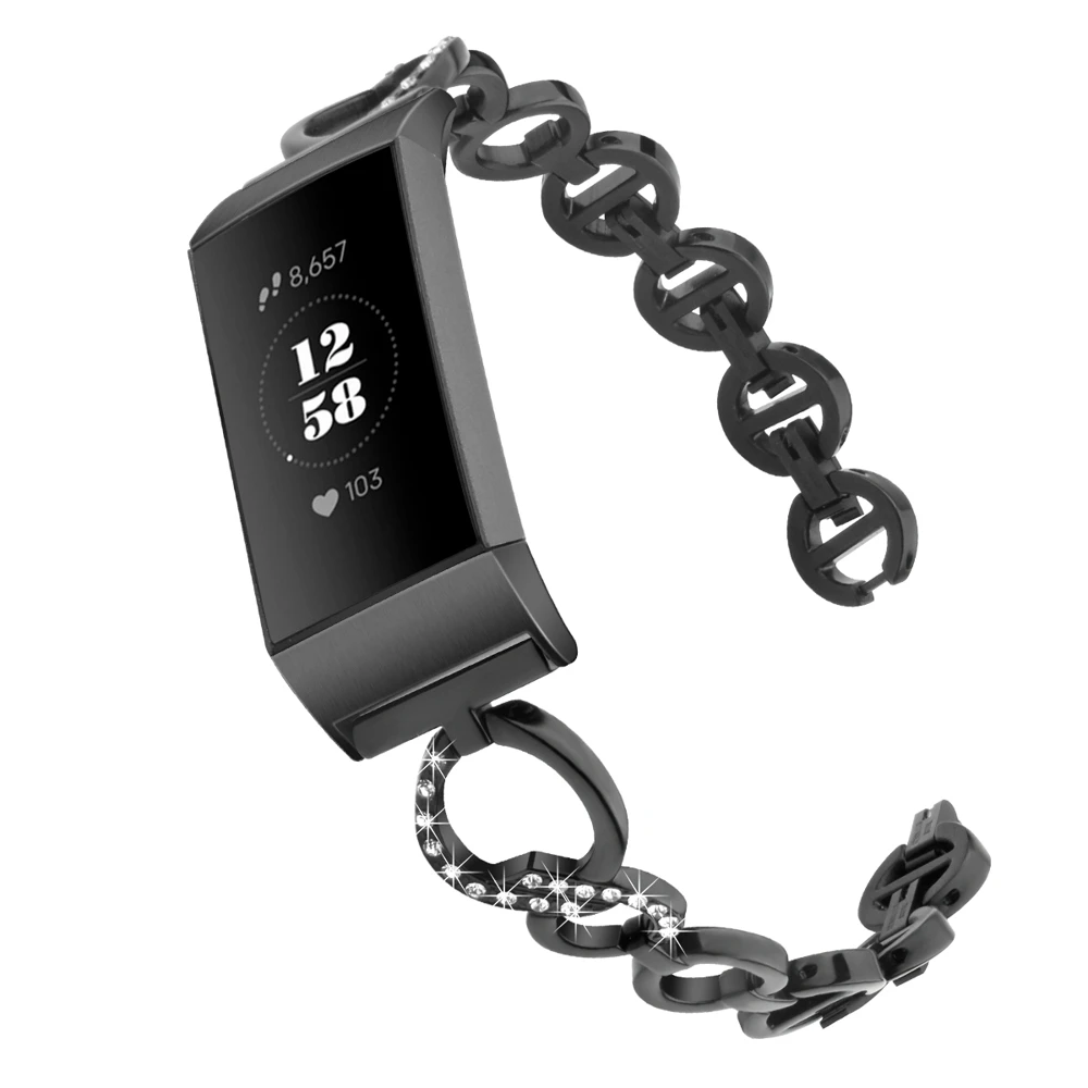 Браслет YOOSIDE для Fitbit Charge 3/Charge 3SE регулируемый браслет из нержавеющей стали с
