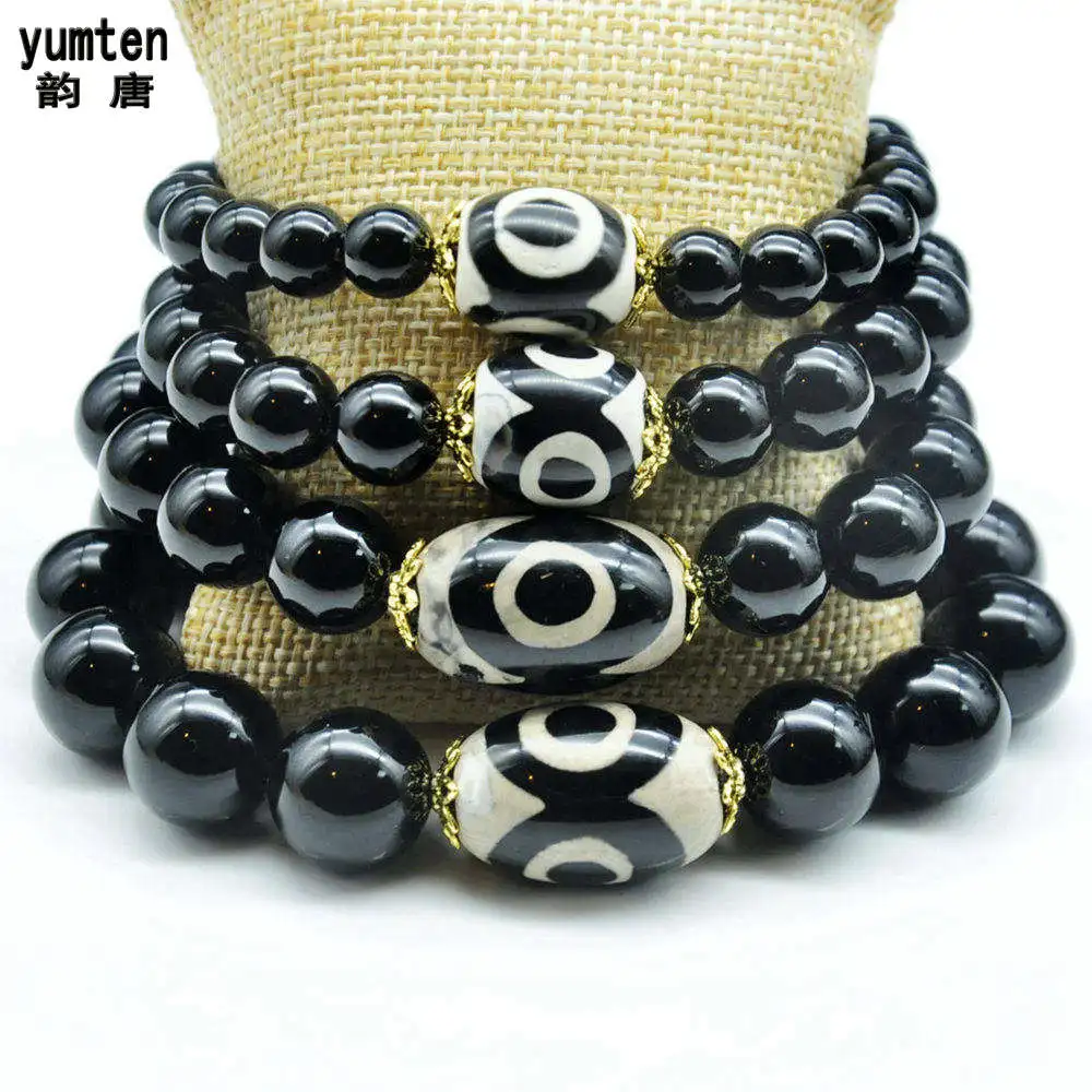 Yumten Diy природа женские браслеты из обисидана для женщин и мужчин очаровательный