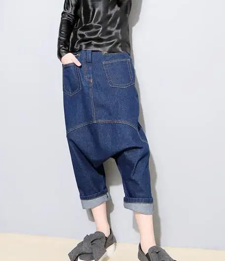 Женские джинсовые шаровары GETSRING повседневные свободные брюки Капри на плоской