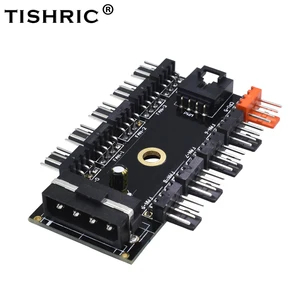 TISHRIC 1-10 4-контактных вентиляторов 12 В 4Pin Sata Power Suppply Molex Hub Splitter PC кабель Pwm охлаждающий адаптер для компьютера для майнинга