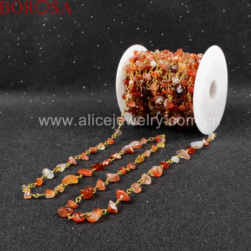 BOROSA Розария цепи кристалл Druzy фишки бисера свободной формы