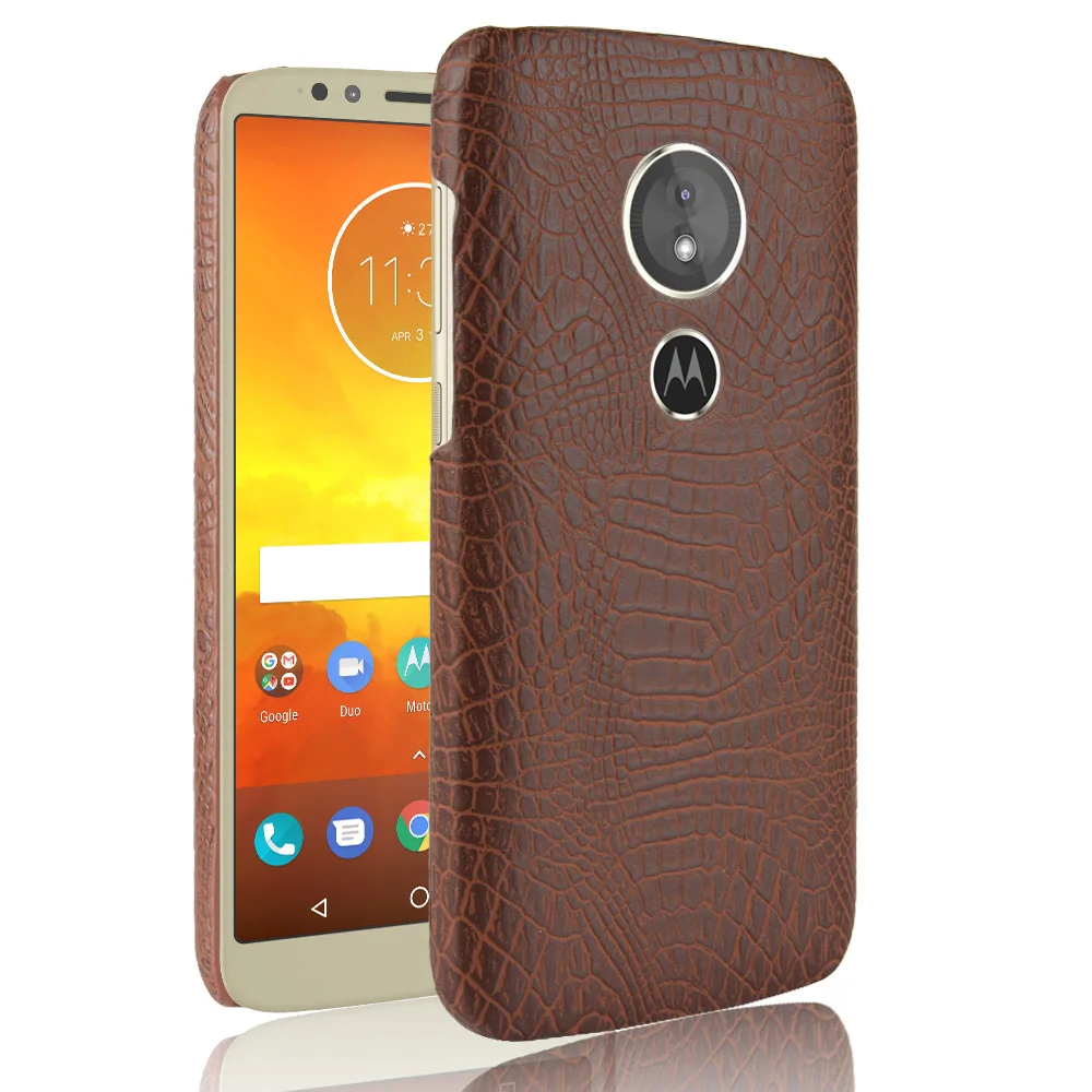 Роскошный кожаный чехол из крокодиловой кожи для Moto E5 с узором противоударный