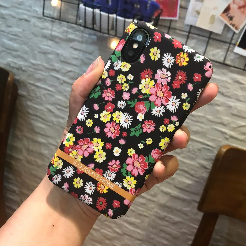 ORYKSZ Роскошные цветы чехол для iPhone 7 6 S плюс Винтаж узор телефон силиконовый