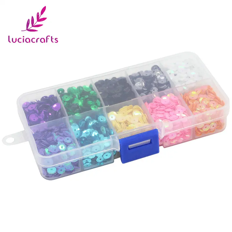 Lucia crafts 1 коробочка 5 мм микс Радужная чашка блестки хлопья шитье для платья, сумки, одежды DIY украшения D1002