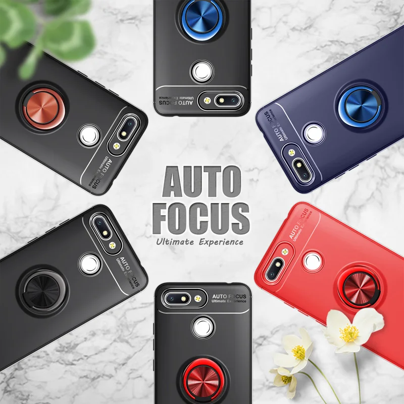 Чехол для Xiaomi Redmi 6 металлический с кольцом-подставкой противоударный | Чехлы