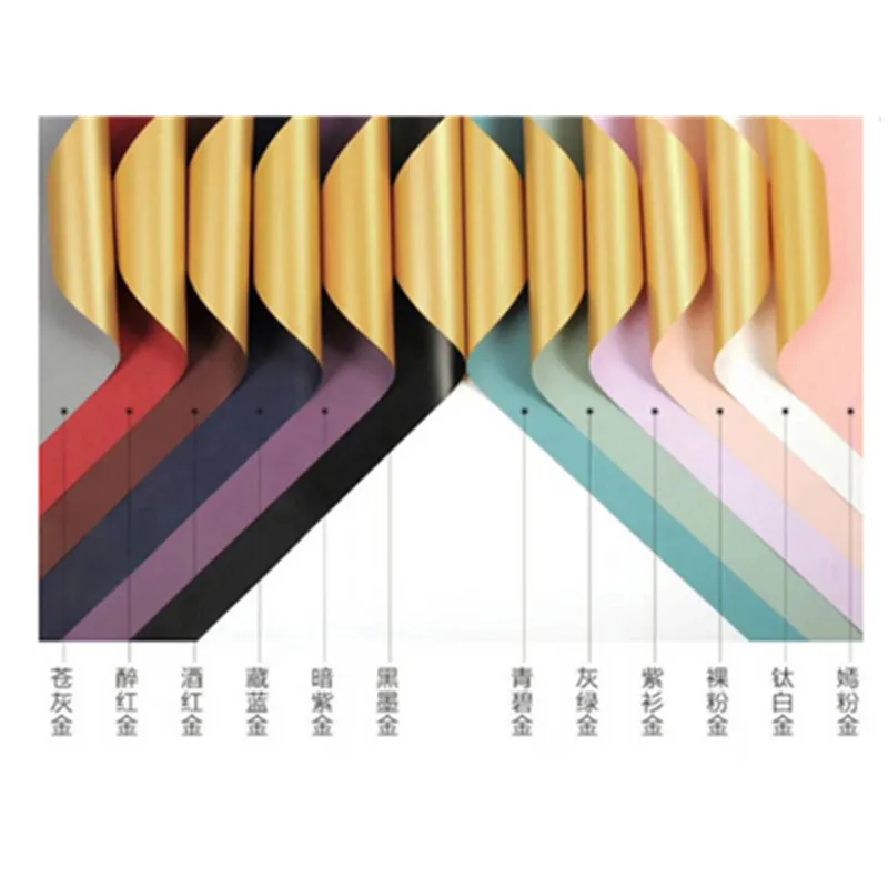 10 шт. новая Корейская двухцветная Подарочная бумажная упаковка с золотыми